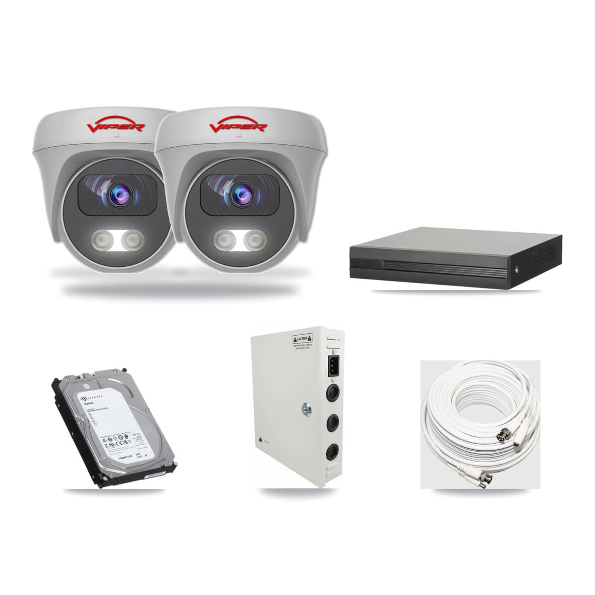 16-Channel 5MP CCTV Kit — 2 Viper Cameras + 6TB Recording - Image 1