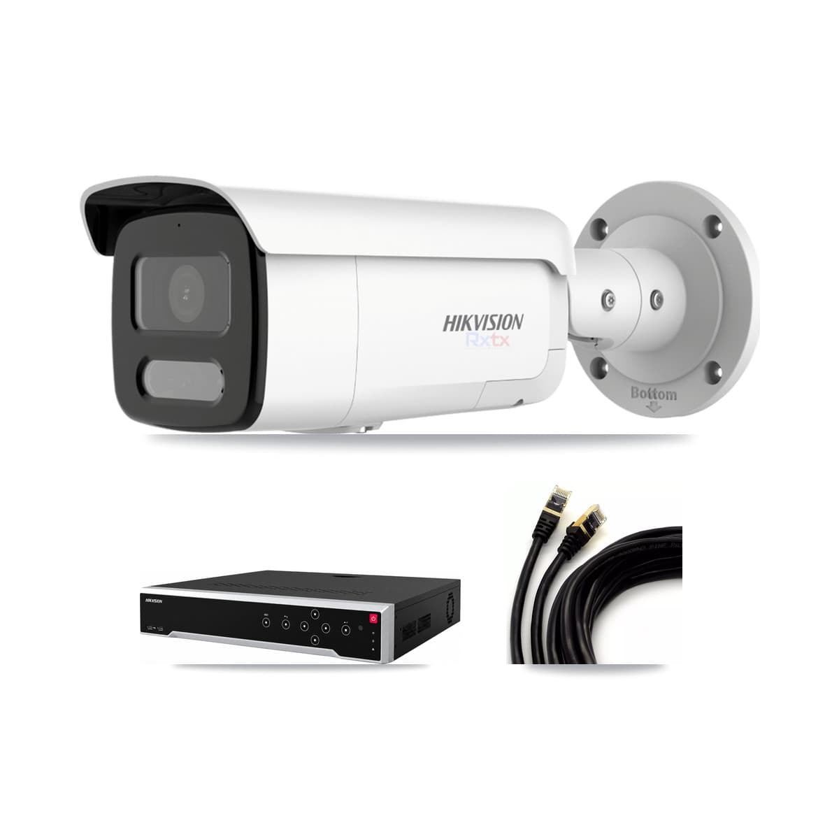 Hikvision 32-Channel 4K CCTV Kit — 1 White Bullet Camera + 3TB Recording