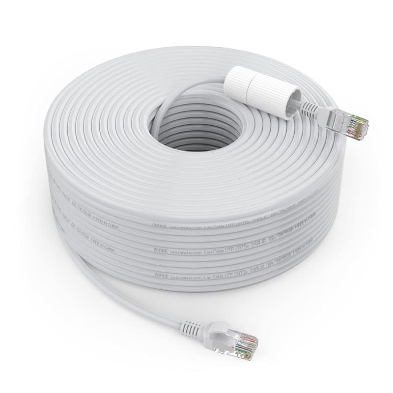Cat6 Ethernet Network Cable 40m White RJ45 LAN Patch Lead