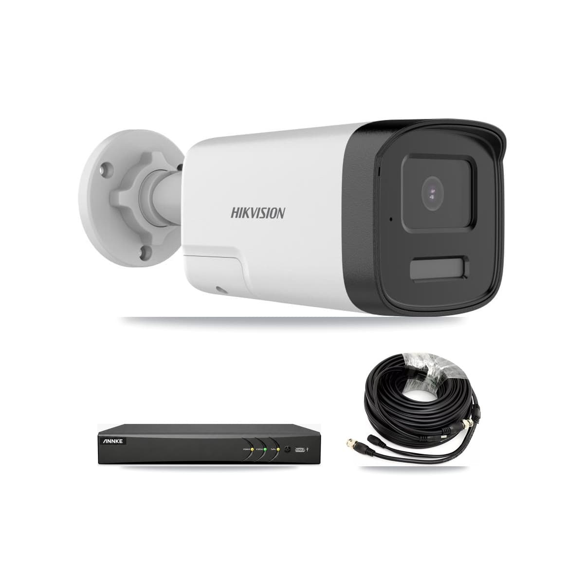 Hikvision & ANNKE 4-Channel 5MP CCTV Kit — 2 DS-2CE17K0T Bullet Cameras + 3TB Recording