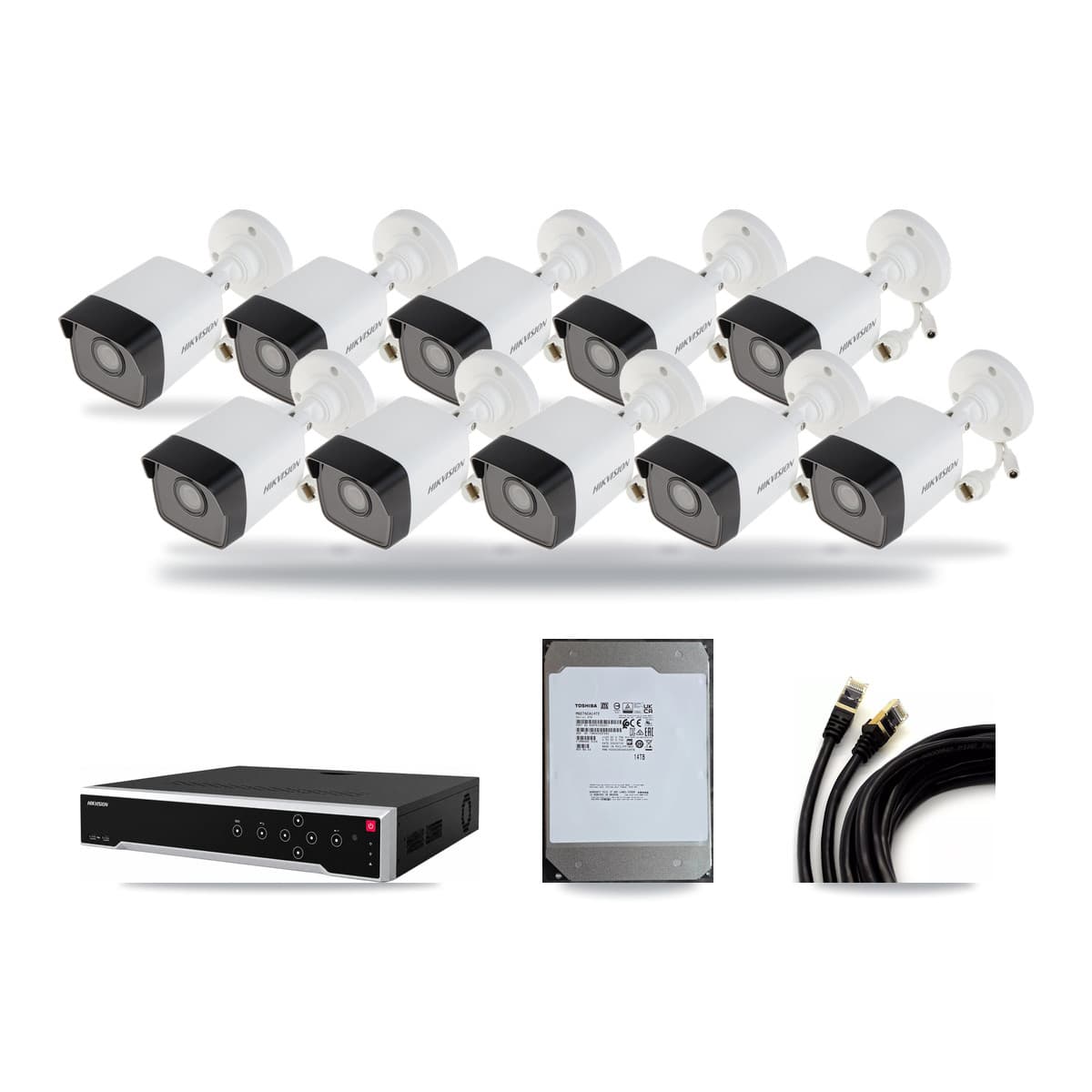Hikvision 32-Channel 5MP CCTV Kit — 10 Bullet Cameras + 14TB Recording - Image 1