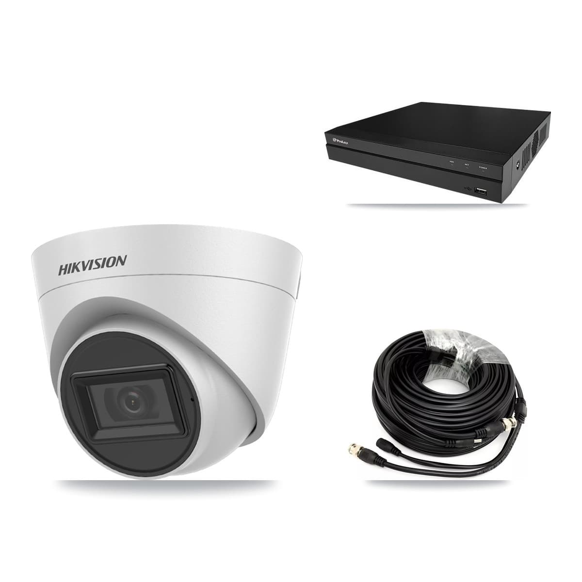 Hikvision & Prolux 8-Channel 5MP CCTV Kit — 8 White Turret Cameras + 3TB Recording