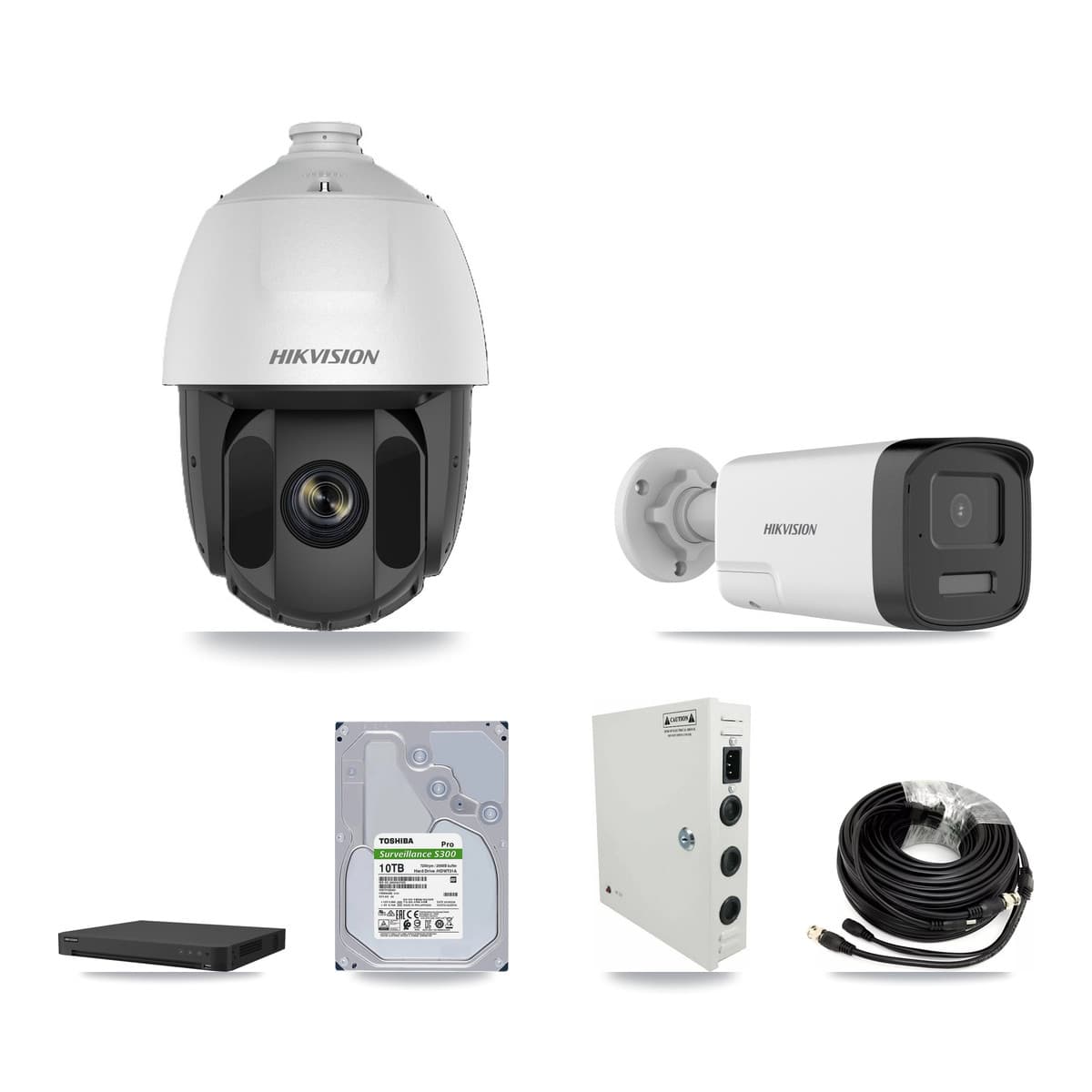 Hikvision 32-Channel 2MP – 5MP CCTV Kit — 29 DS-2AE5225TI 2MP PTZ + 1 DS-2CE17K0T 5MP Bullet Cameras + 2× 10TB Recording - Image 1