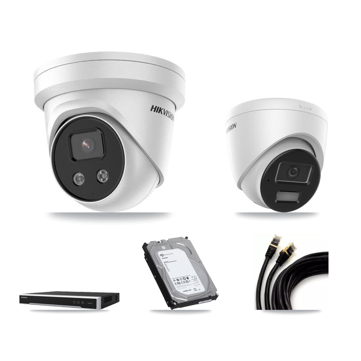 Hikvision 16-Channel 4MP – 5MP CCTV Kit — 1 4MP + 5 5MP Turret Cameras + 6TB Recording