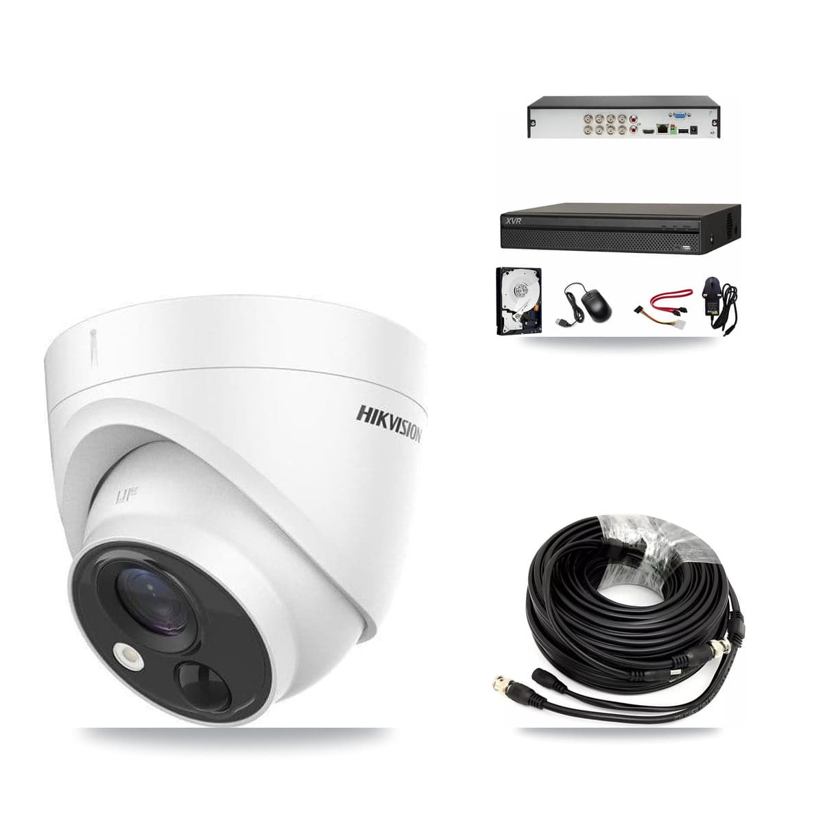 Hikvision & Dahua 8-Channel 5MP CCTV Kit — 8 DS-2CE71H0T Turret Cameras + 3TB Recording