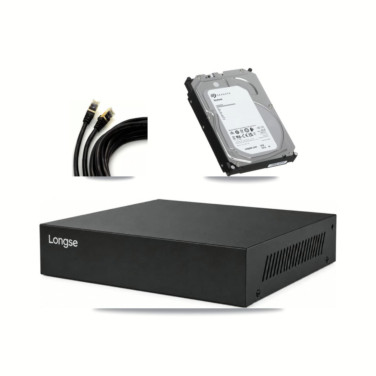 Longse 8-channel CCTV kit: 6 cameras (6× 5MP Dome), 6TB hard drive