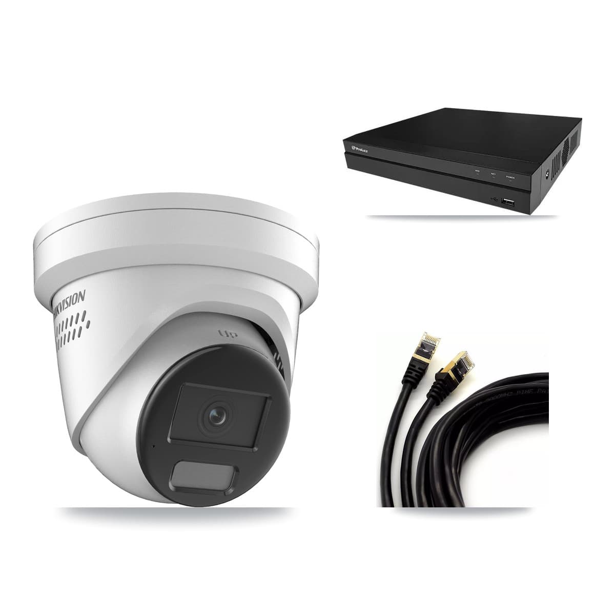 Hikvision & Prolux 8-Channel 4K CCTV Kit — 1 DS-2CD2387G2H Turret Camera + 3TB Recording