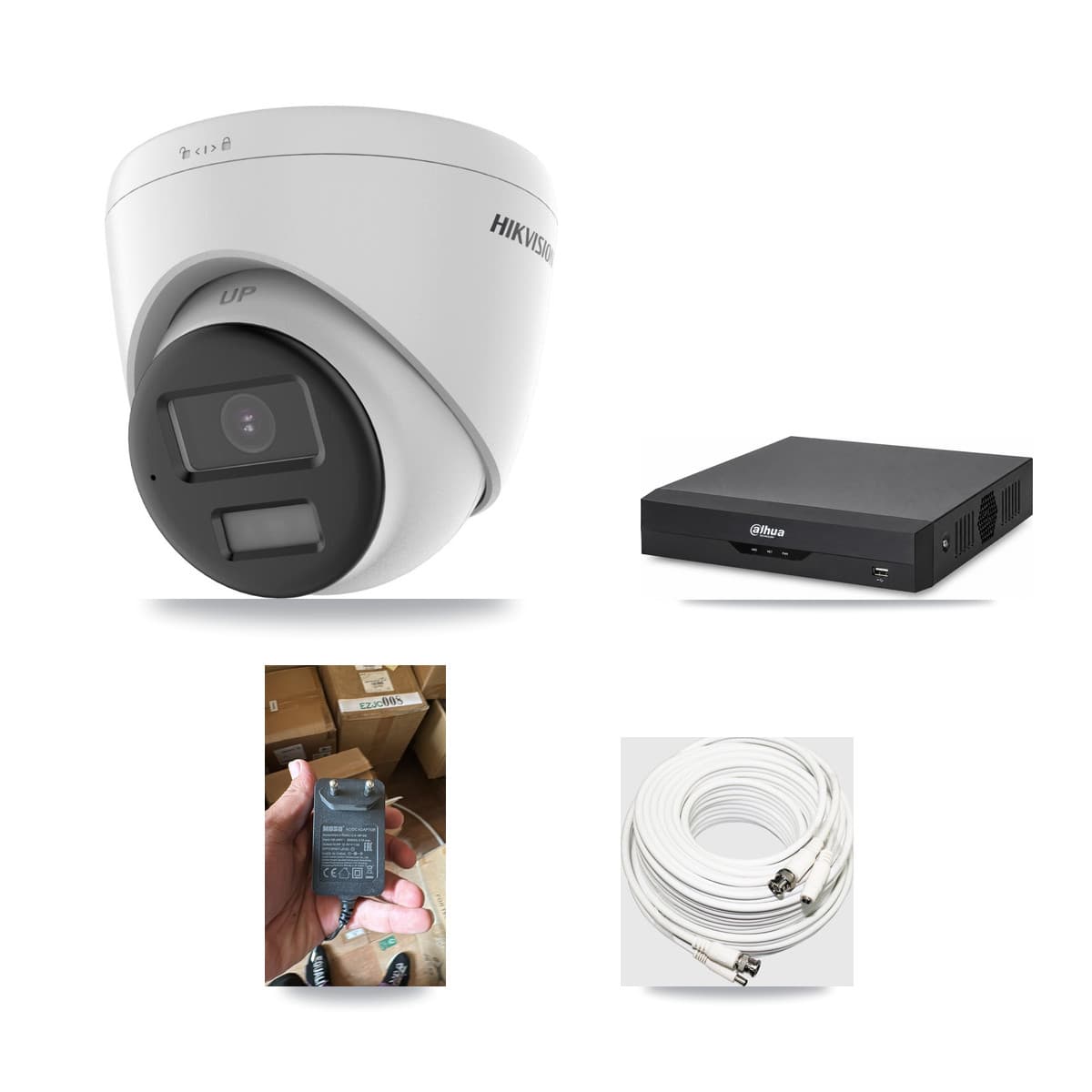 Dahua 4-channel CCTV kit: 1 camera (1× 4K Turret), 3TB hard drive