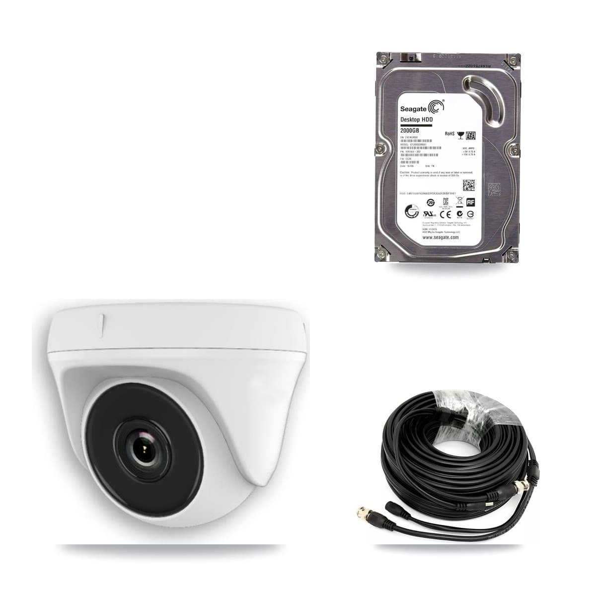 Hikvision 32-Channel 2MP CCTV Kit — 3 White Dome Cameras + 2TB Recording (IDS-7332HUHI Recorder)
