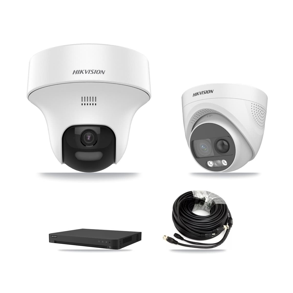 Hikvision 32-Channel 5MP CCTV Kit — 1 DS-2CE70K0T + 1 DS-2CE72KF3T Turret Cameras + 3TB Recording (IDS-7232HQHI Recorder)
