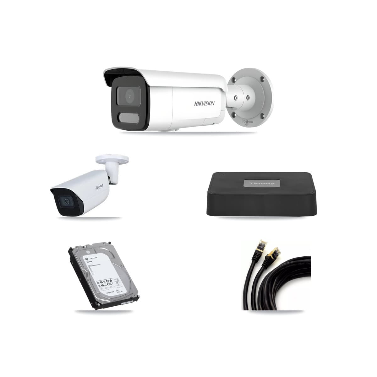 4-Channel 4MP – 5MP CCTV Kit — 3 4MP + 1 5MP Bullet Cameras + 6TB Recording