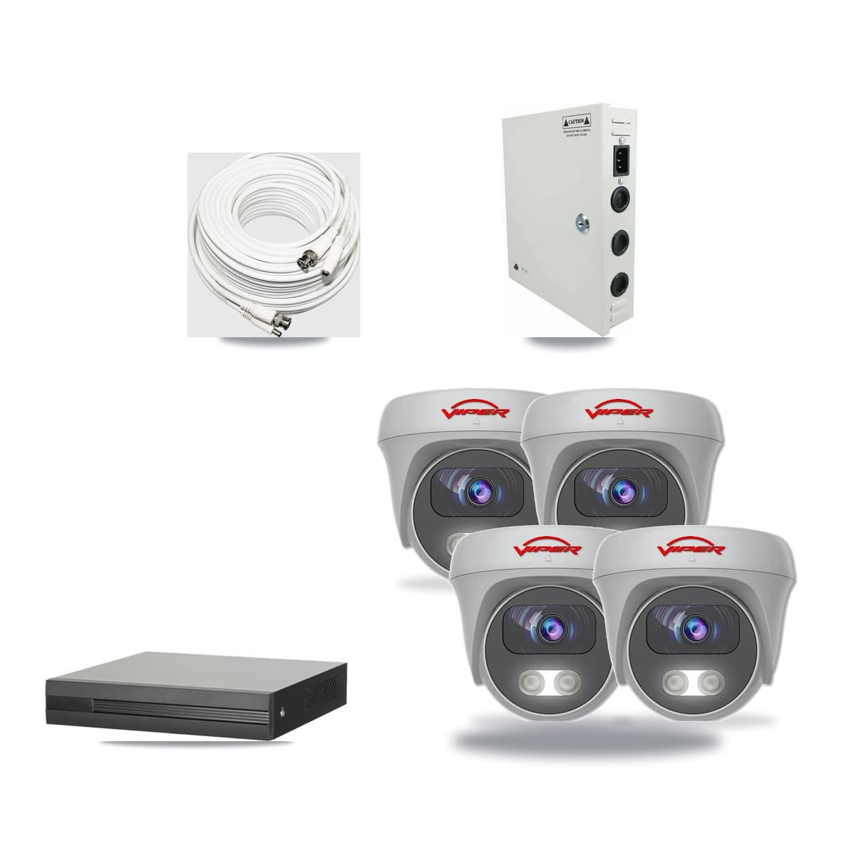 4-channel CCTV kit: 4 cameras (4× 5MP Camera), 2TB hard drive