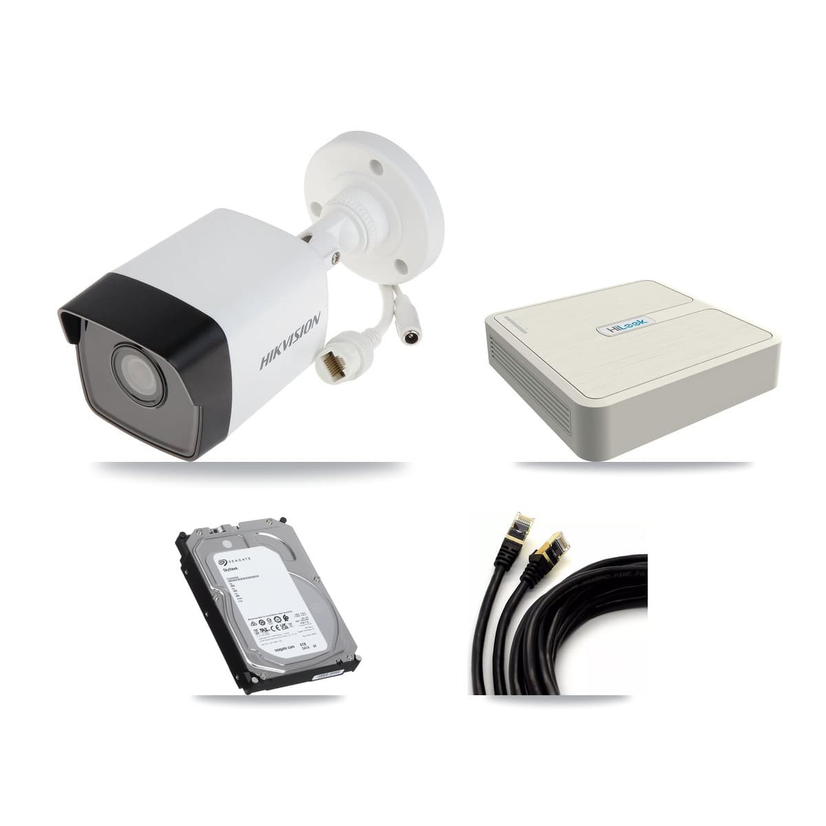 Hikvision & HiLook 8-Channel 5MP CCTV Kit — 6 Bullet Cameras + 6TB Recording (NVR-108H-D Recorder)