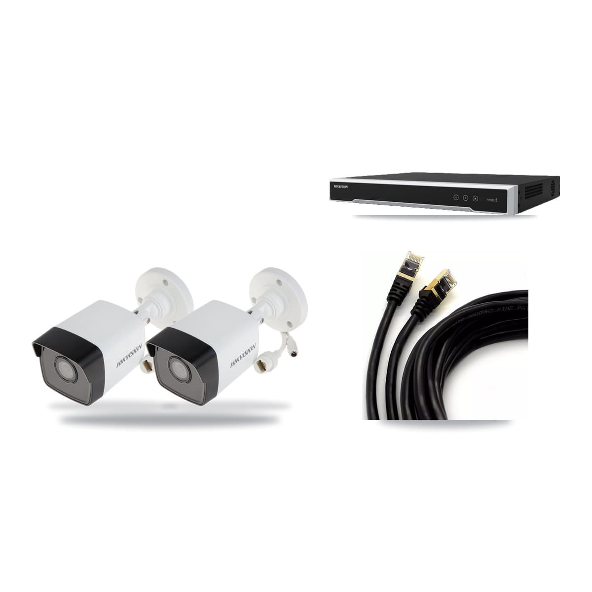 Hikvision 8-Channel 5MP CCTV Kit — 2 Bullet Cameras + 3TB Recording (DS-7608NI-M2 Recorder) - Image 1