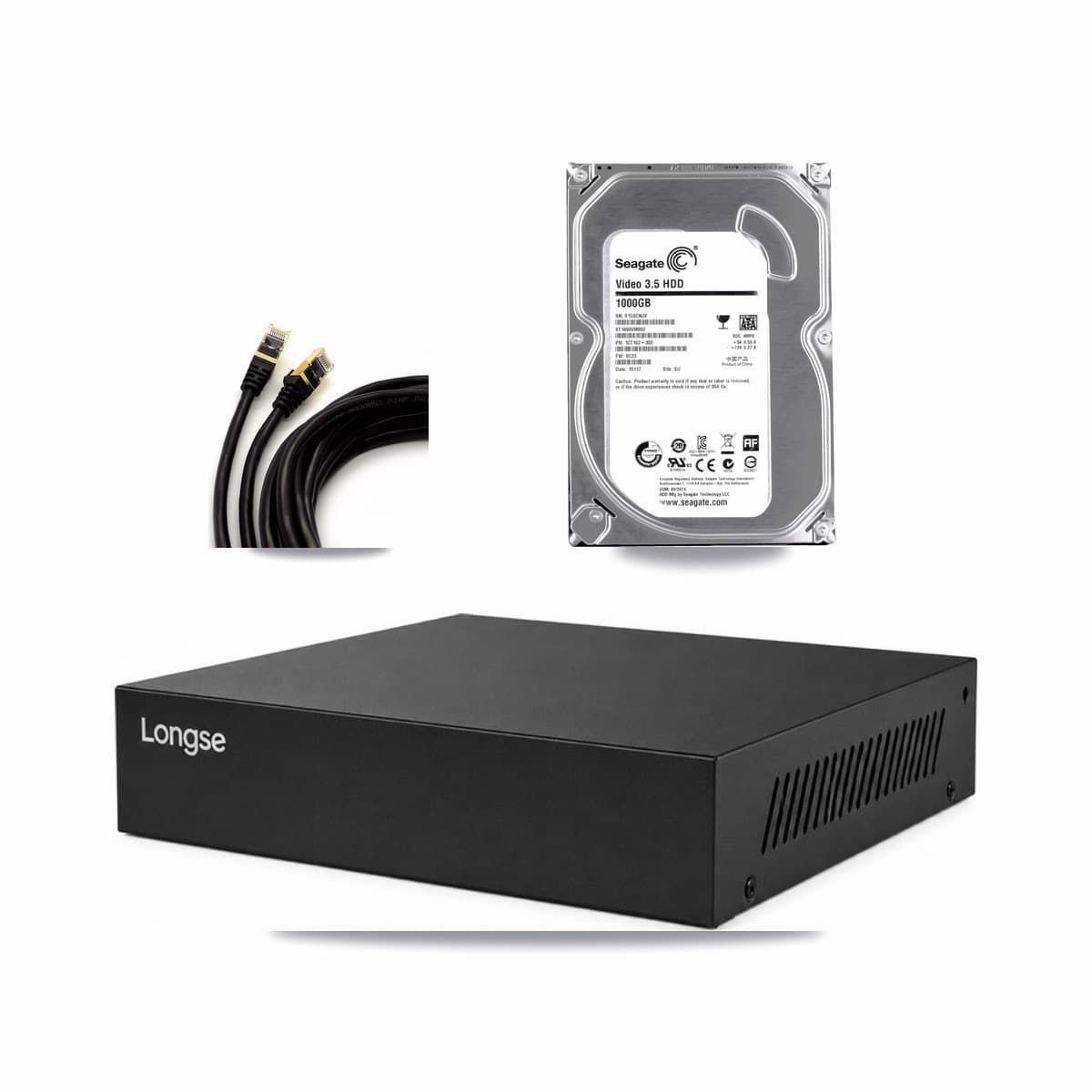 Longse 8-channel CCTV kit: 1 camera (1× 5MP Dome), 1TB hard drive
