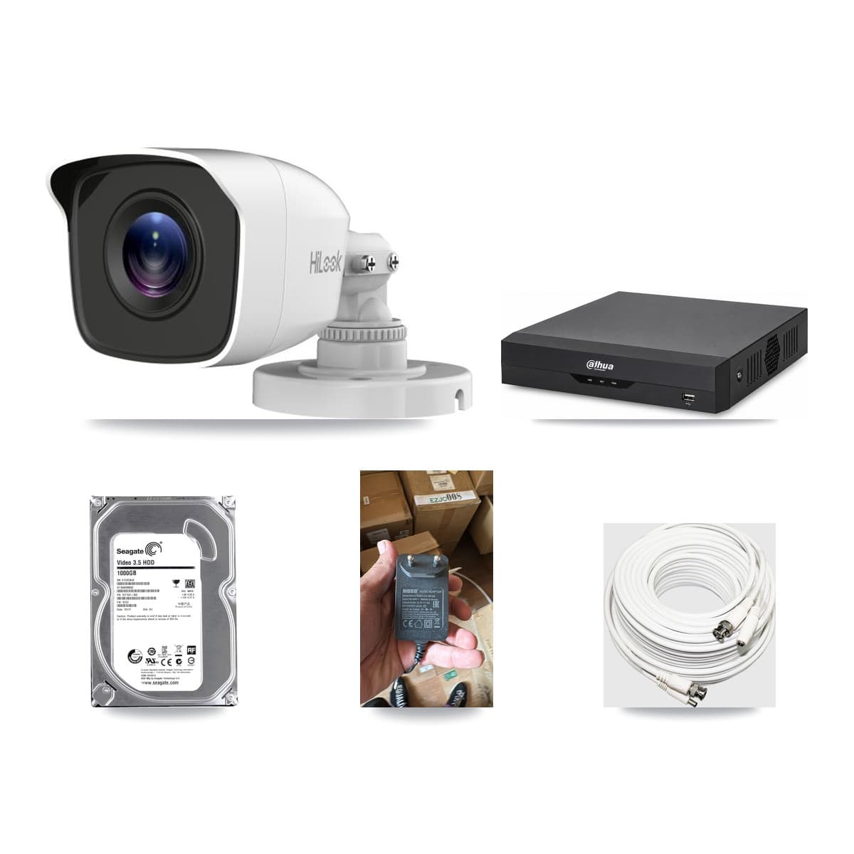 Dahua 4-channel CCTV kit: 1 camera (1× 4MP Bullet), 1TB hard drive