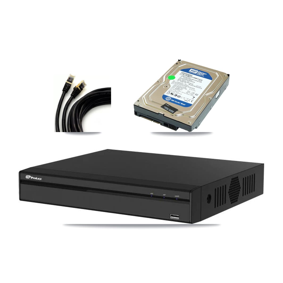 Prolux 4-channel CCTV kit: 1 camera (1× 5MP Dome), 500GB hard drive