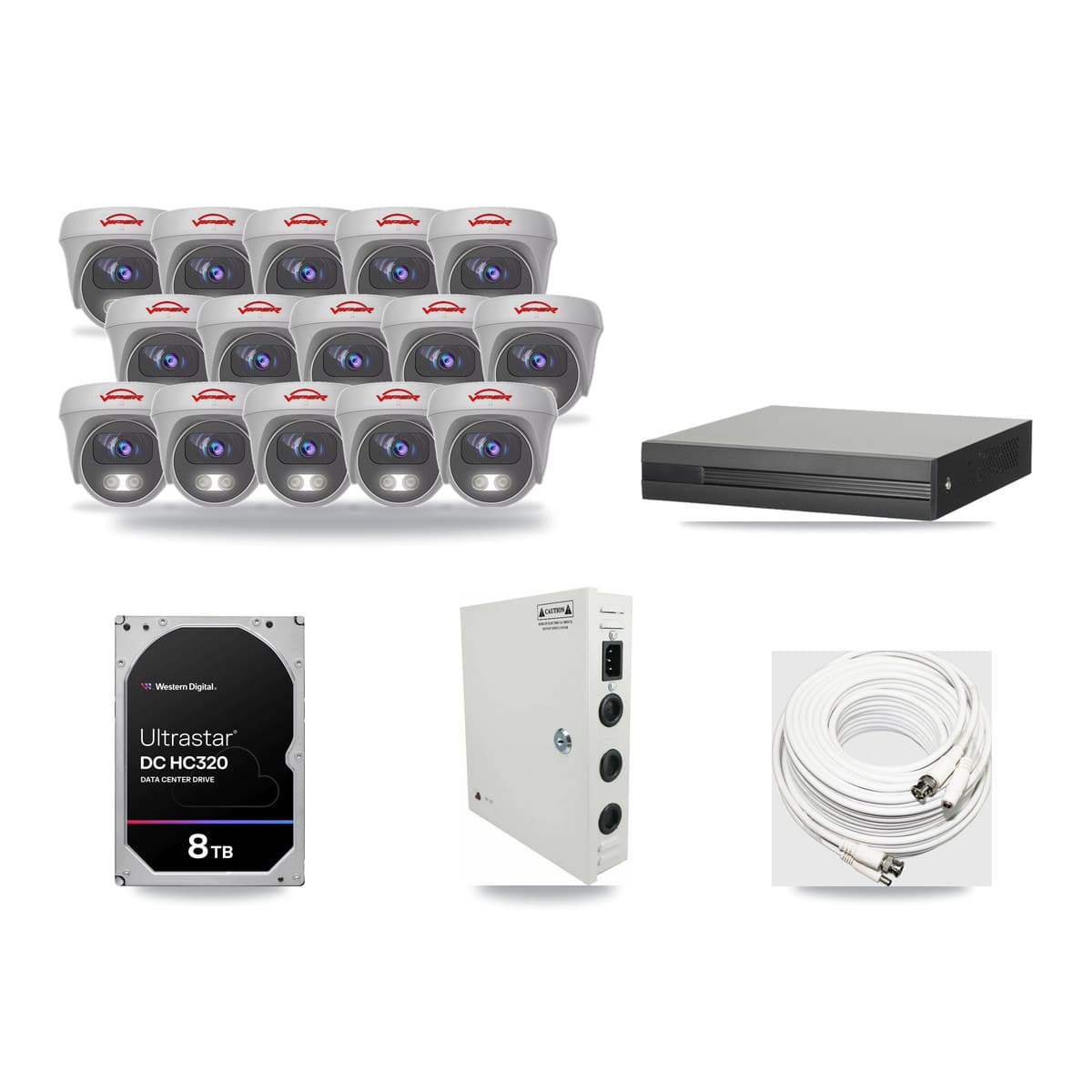 16-Channel 5MP CCTV Kit — 15 Viper Cameras + 8TB Recording - Image 1