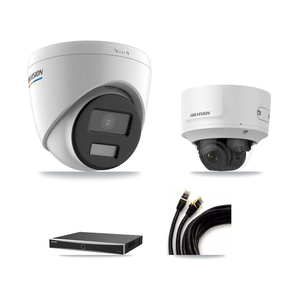 Hikvision 16-Channel 2MP CCTV Kit — 4 Turret + 1 Dome Cameras + 3TB Recording (DS-7616NXI Recorder)