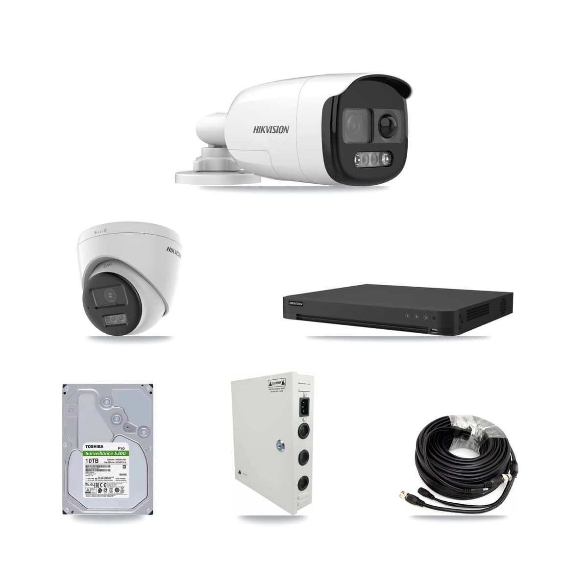 Hikvision 32-Channel 5MP CCTV Kit — 10 DS-2CE12KF3T Bullet + 5 DS-2CE78K0T Turret Cameras + 2× 10TB Recording - Image 1
