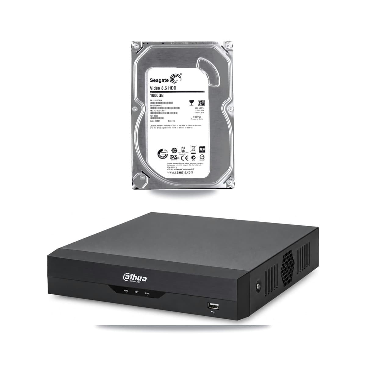 Dahua 4-channel DVR recorder with 1TB hard drive
