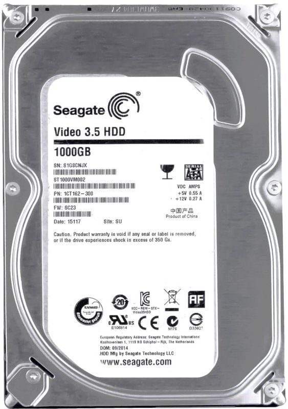 1TB - HDD 3.5" SATA Hard Drives – Free Installation with Any CCTV Kit or Package -Ideal for 24/7 continuous recording