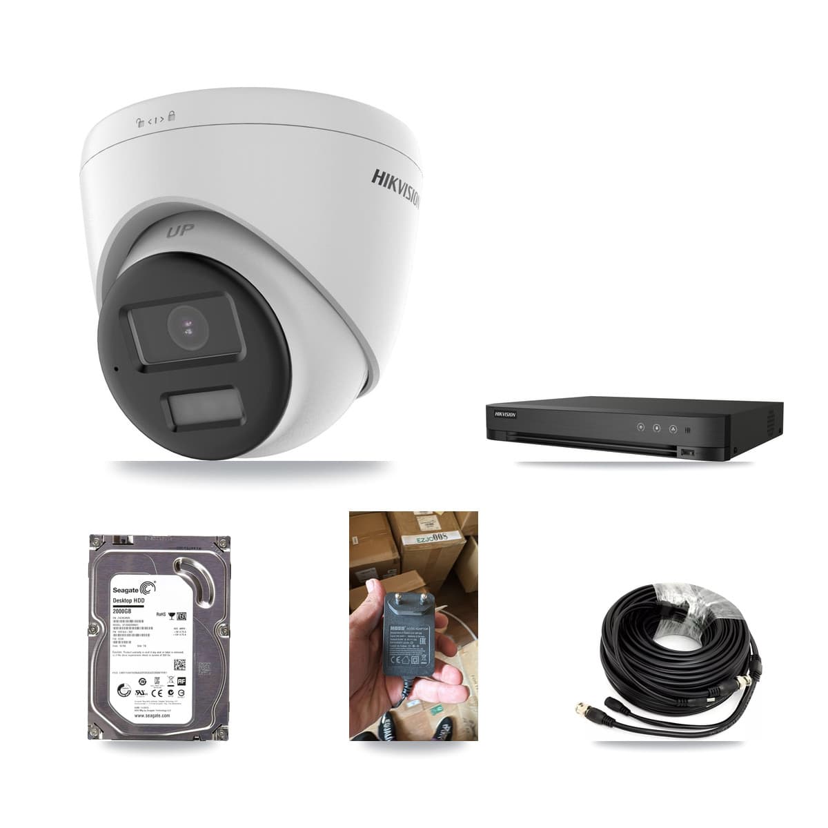 Hikvision 4-Channel 5MP CCTV Kit — 1 Turret Camera + 2TB Recording