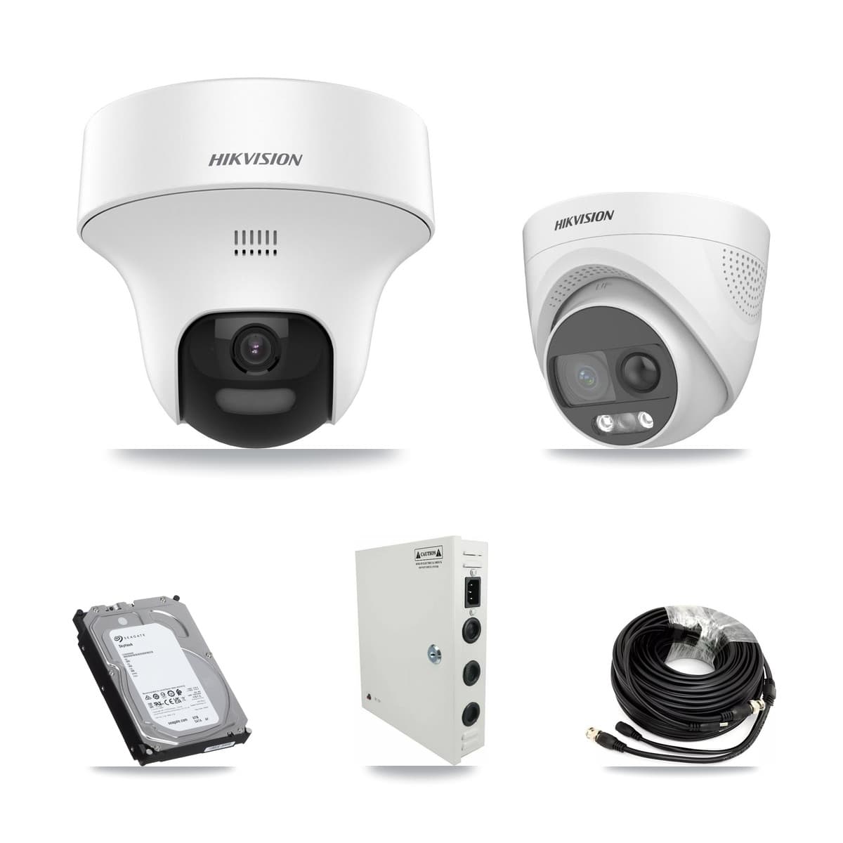Hikvision 32-Channel 5MP CCTV Kit — 8 DS-2CE70K0T + 8 DS-2CE72KF3T Turret Cameras + 3× 6TB Recording - Image 1