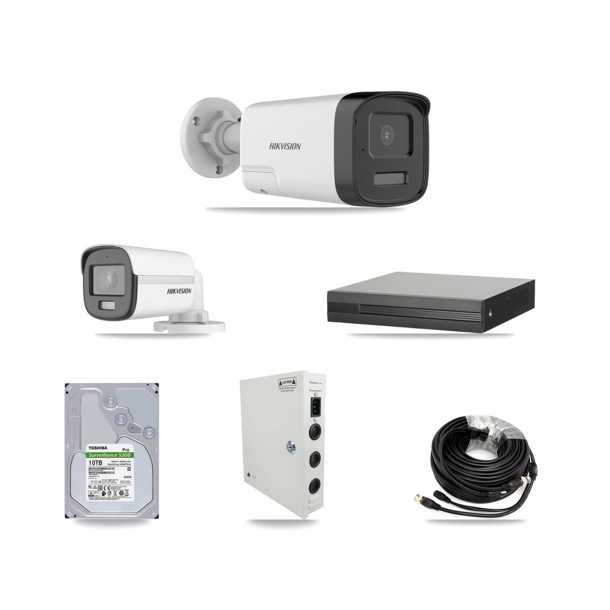Hikvision 16-Channel 5MP CCTV Kit — 1 DS-2CE12KF0T + 15 DS-2CE17K0T Bullet Cameras + 10TB Recording - Image 1