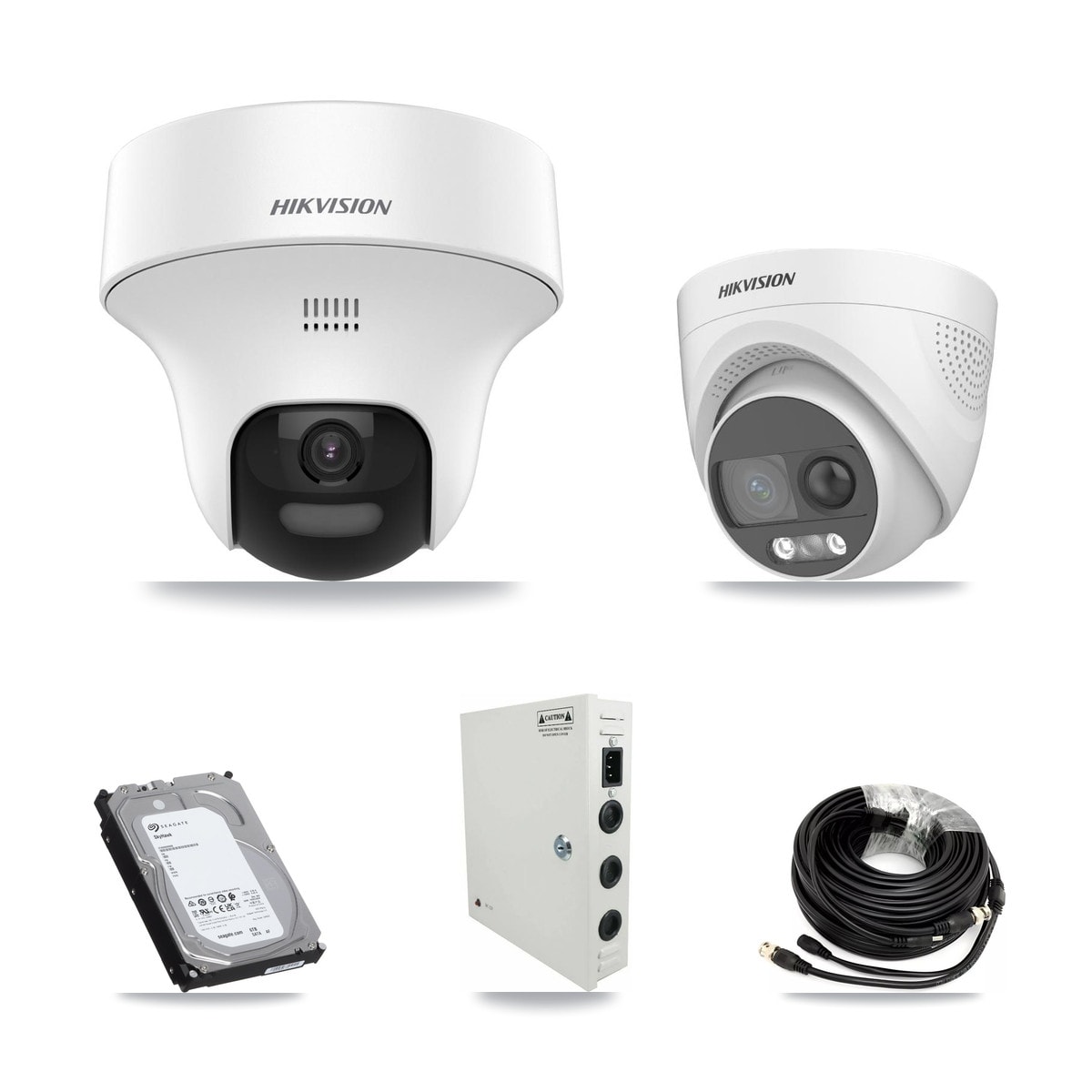 Hikvision 32-Channel 5MP CCTV Kit — 16 DS-2CE70K0T + 16 DS-2CE72KF3T Turret Cameras + 3× 6TB Recording