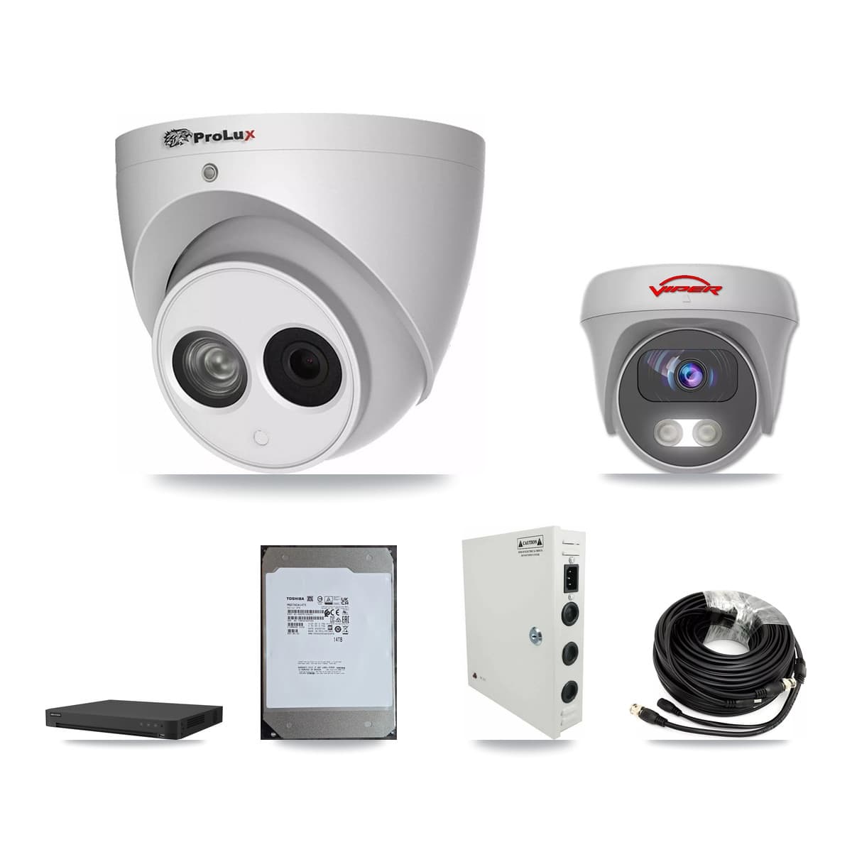 16-Channel 4MP – 5MP CCTV Kit — 8 4MP Turret + 3 5MP Cameras + 14TB Recording - Image 1