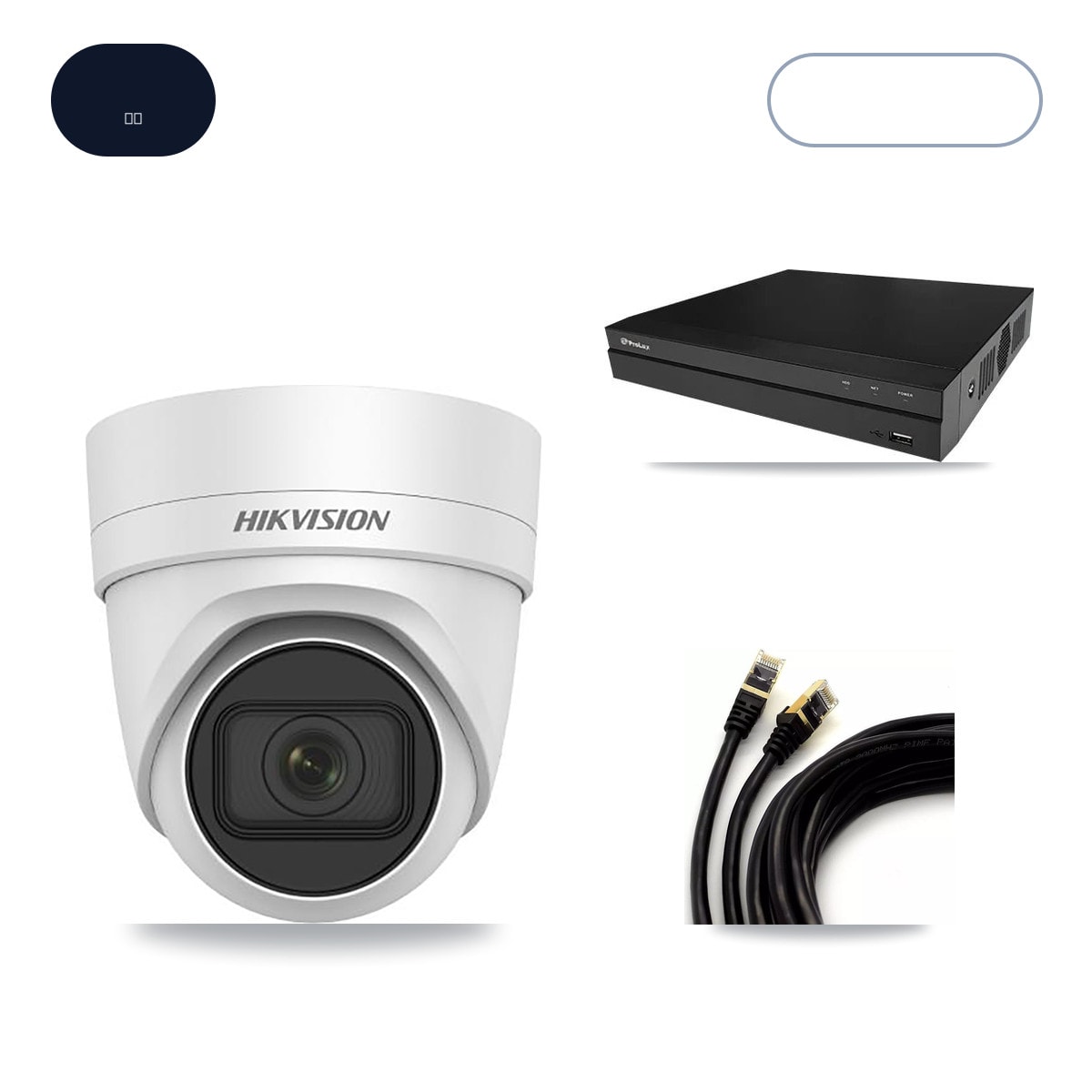 Prolux PXN-2108HS-8P-4K 8-Channel NVR CCTV Kit — 4× Hikvision DS-2CD2H83G0-IZS-2.8-12MM 4K Cameras + 6TB HDD