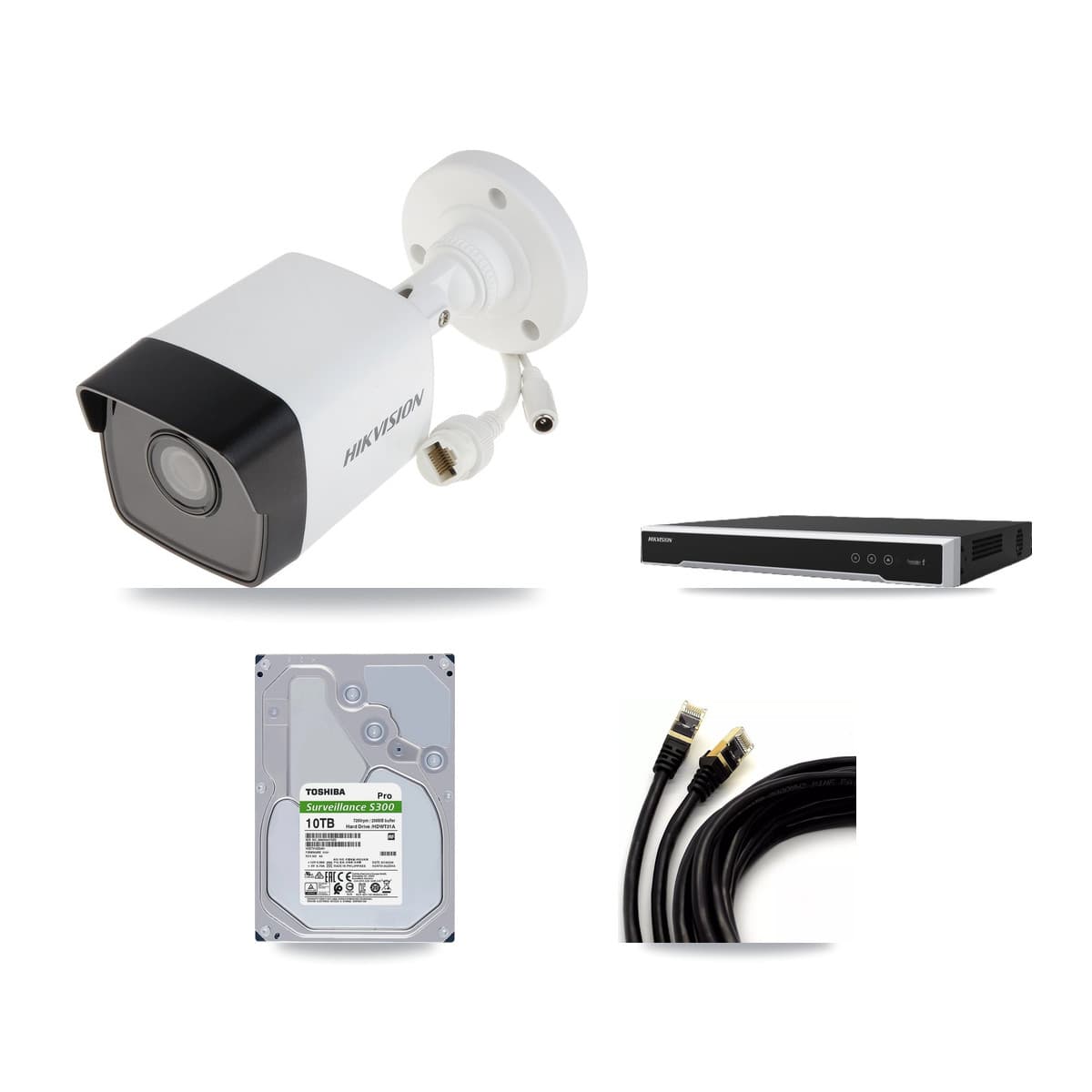 Hikvision 8-Channel 5MP CCTV Kit — 8 Bullet Cameras + 10TB Recording (DS-7608NI-M2 Recorder)