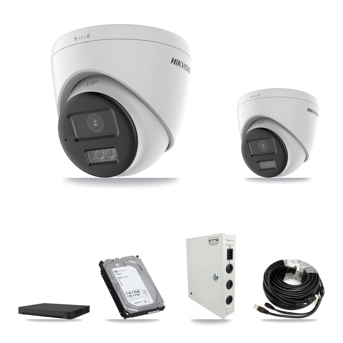 Hikvision 16-Channel 5MP CCTV Kit — 5 DS-2CE78K0T + 11 DS-2CE78K0T Turret Cameras + 6TB Recording (IDS-7216HUHI Recorder) - Image 1