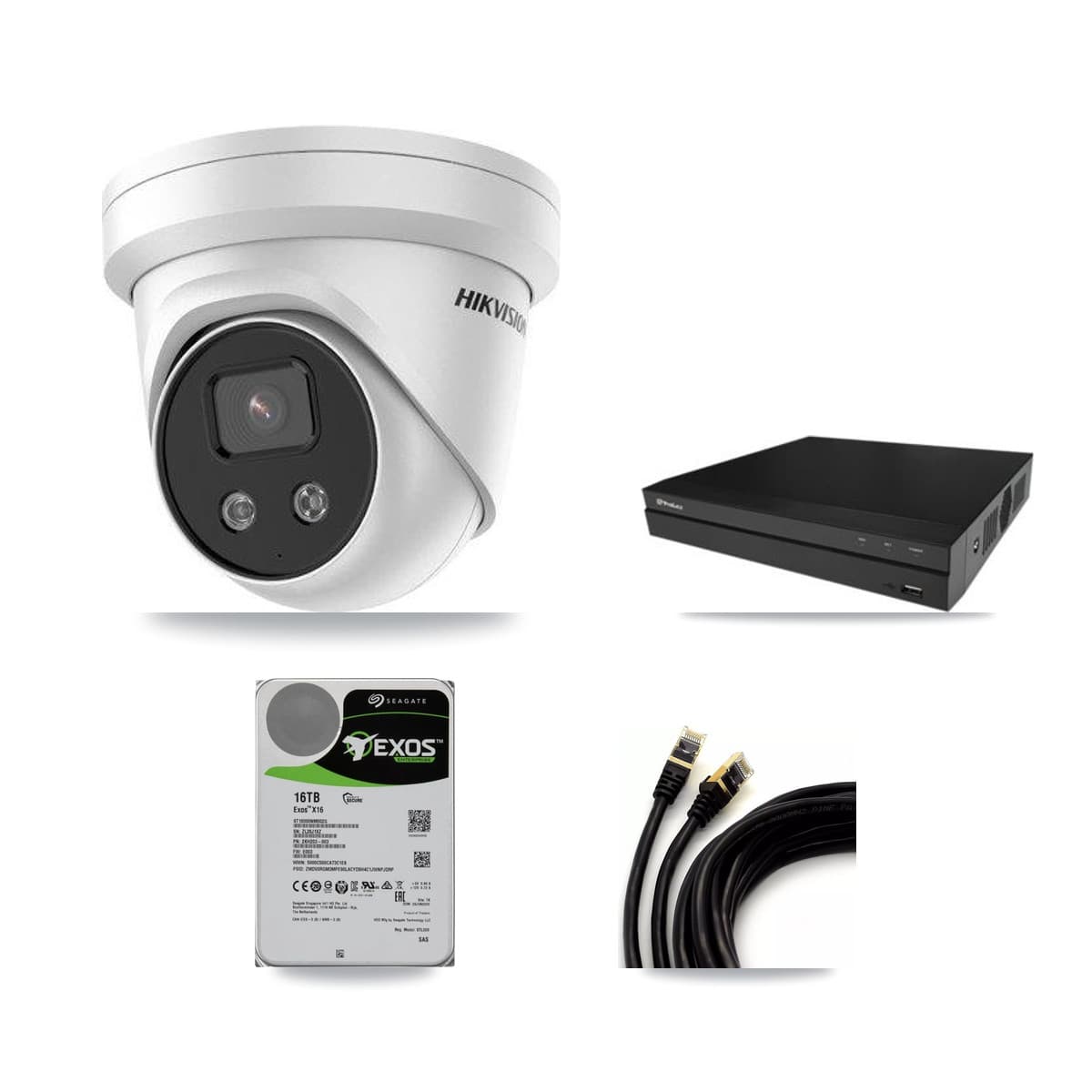 Hikvision & Prolux 16-Channel 5MP CCTV Kit — 12 Turret Cameras + 16TB Recording