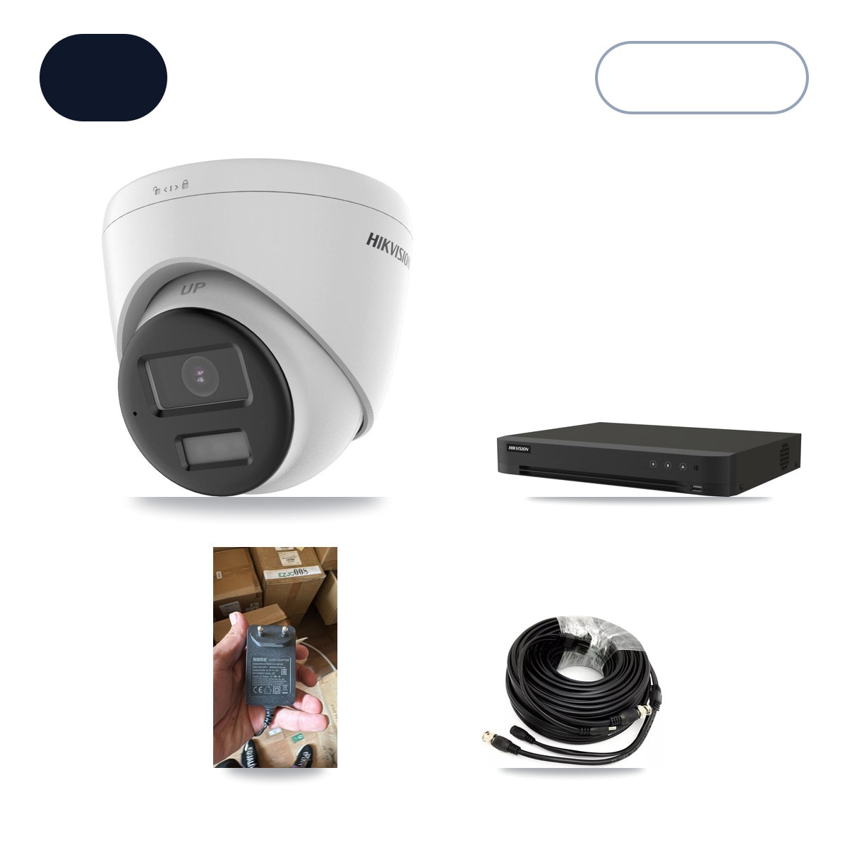 Hikvision IDS-7208HUHI-M1/XT 8-Channel DVR CCTV Kit — 1× DS-2CE78U0T-LPTS 4K Camera + 6TB HDD