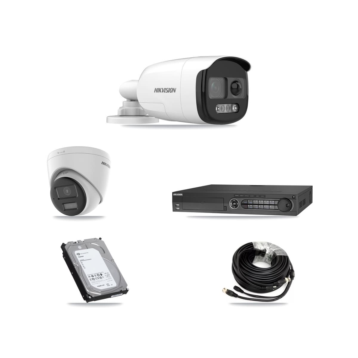 Hikvision 32-Channel 5MP – 4K CCTV Kit — 3 5MP Bullet + 1 4K Turret Cameras + 6TB Recording