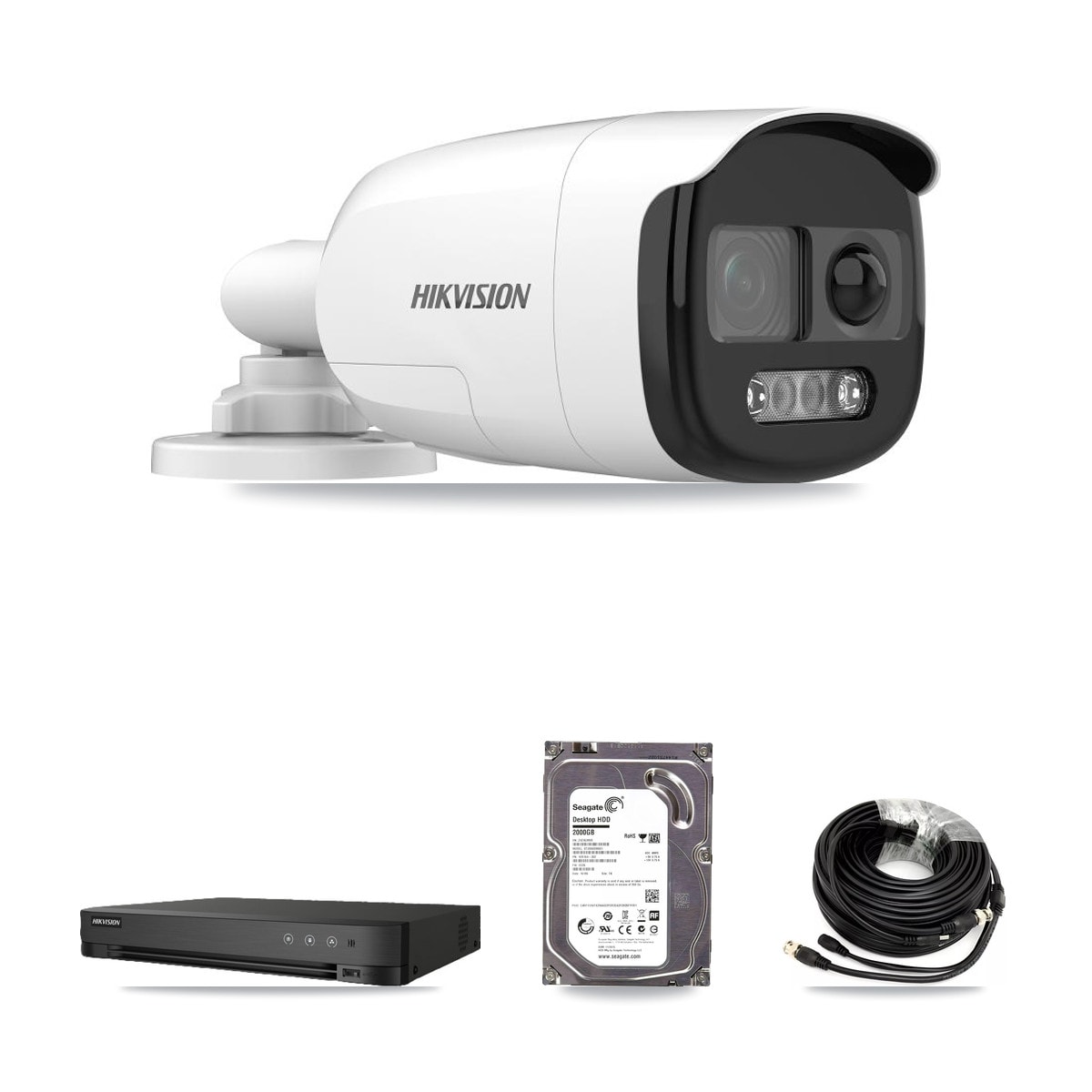 Hikvision 8-Channel 5MP CCTV Kit — 6 Bullet Cameras + 2TB Recording (IDS-7208HQHI Recorder) - Image 1