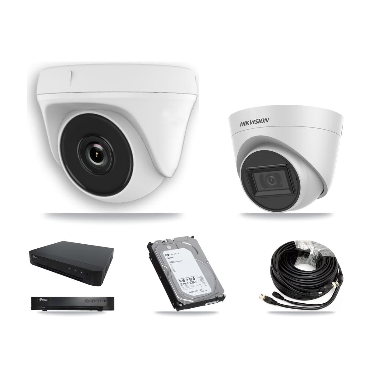 Hikvision & Prolux 16-Channel 2MP – 5MP CCTV Kit — 1 5MP Turret + 7 2MP Dome Cameras + 6TB Recording