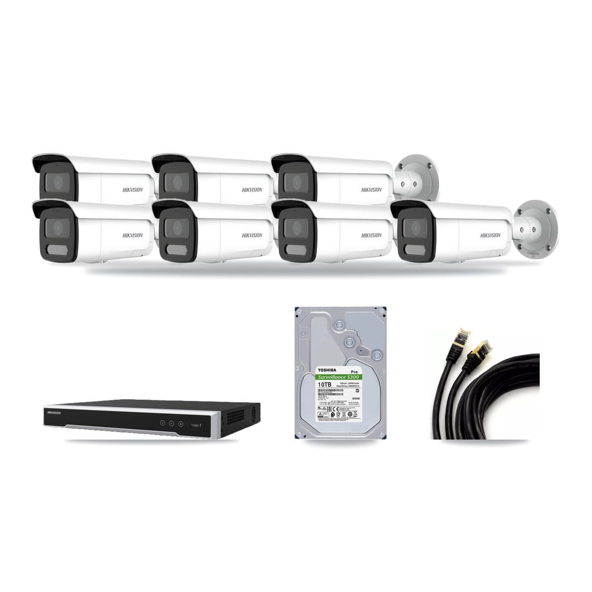 Hikvision 16-Channel 4MP CCTV Kit — 7 Bullet Cameras + 10TB Recording (DS-7616NI-M2 Recorder) - Image 1