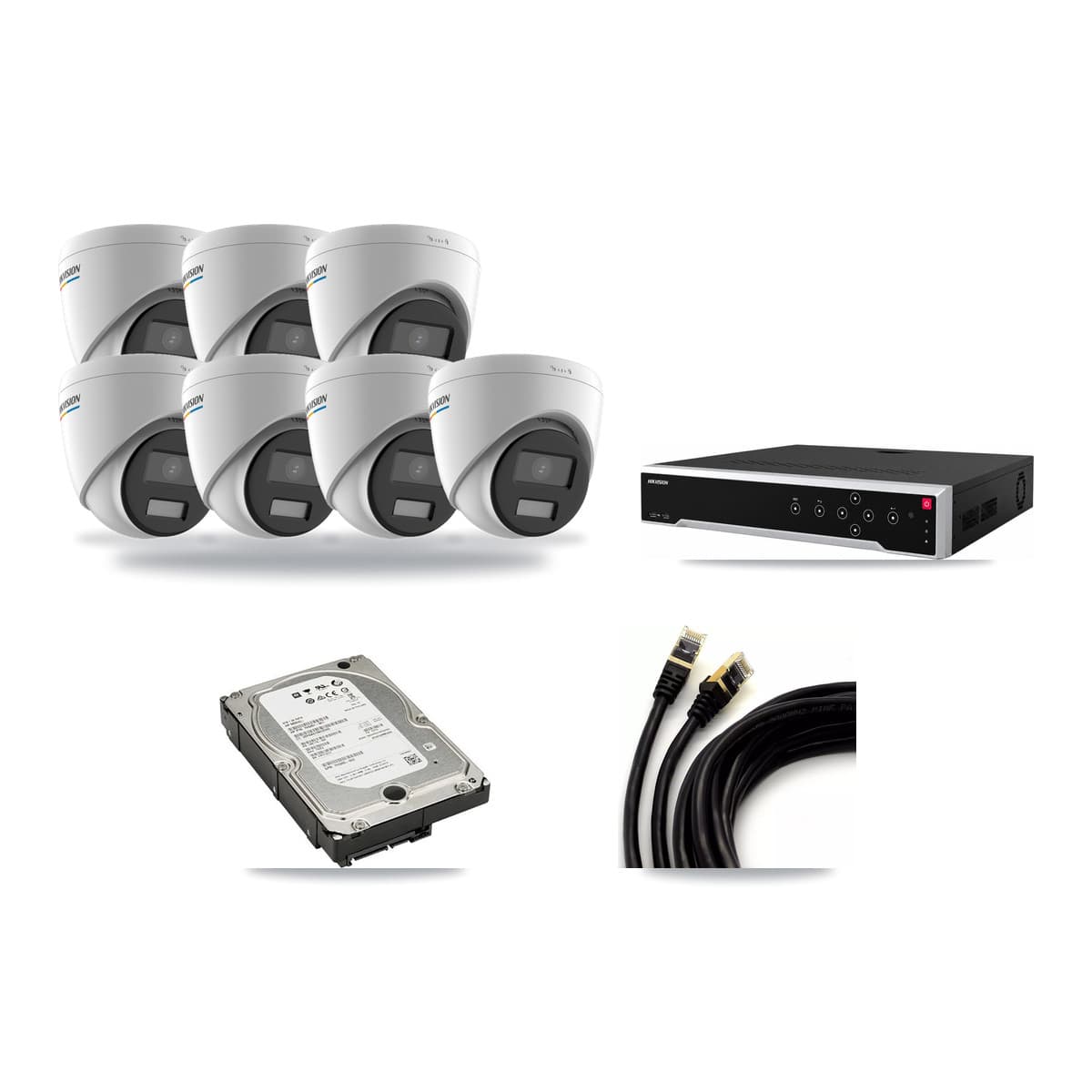 Hikvision 32-Channel 2MP CCTV Kit — 7 Turret Cameras + 5TB Recording - Image 1