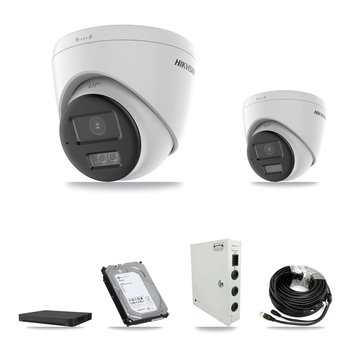 Hikvision 16-Channel 5MP CCTV Kit — 1 DS-2CE78K0T + 15 DS-2CE78K0T Turret Cameras + 6TB Recording (IDS-7216HUHI Recorder)