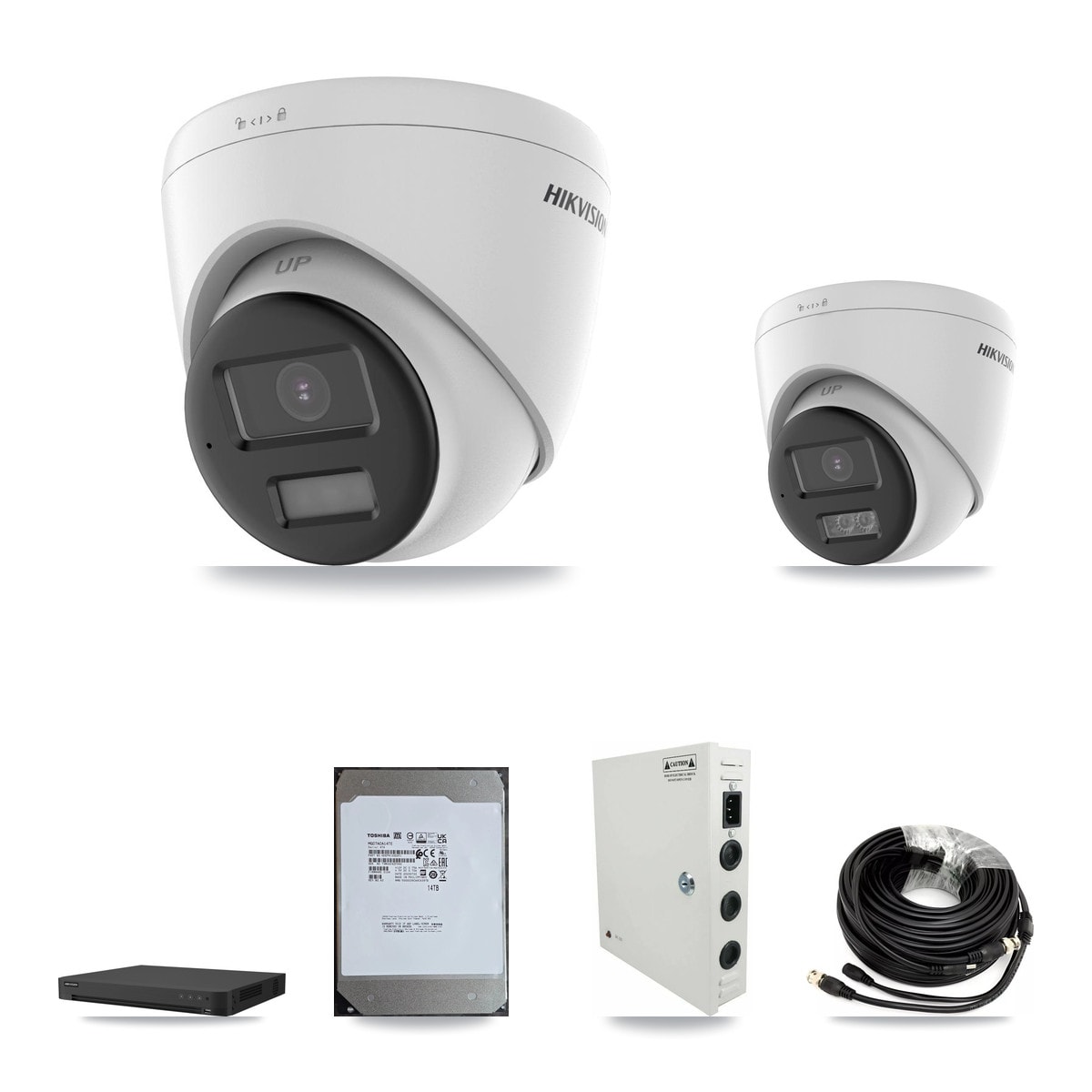 Hikvision 16-Channel 5MP CCTV Kit — 7 DS-2CE78K0T + 3 DS-2CE78K0T Turret Cameras + 14TB Recording - Image 1