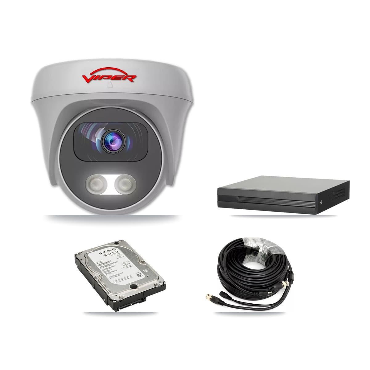 Viper 4-Channel 5MP CCTV Kit — 4 Cameras + 5TB Recording