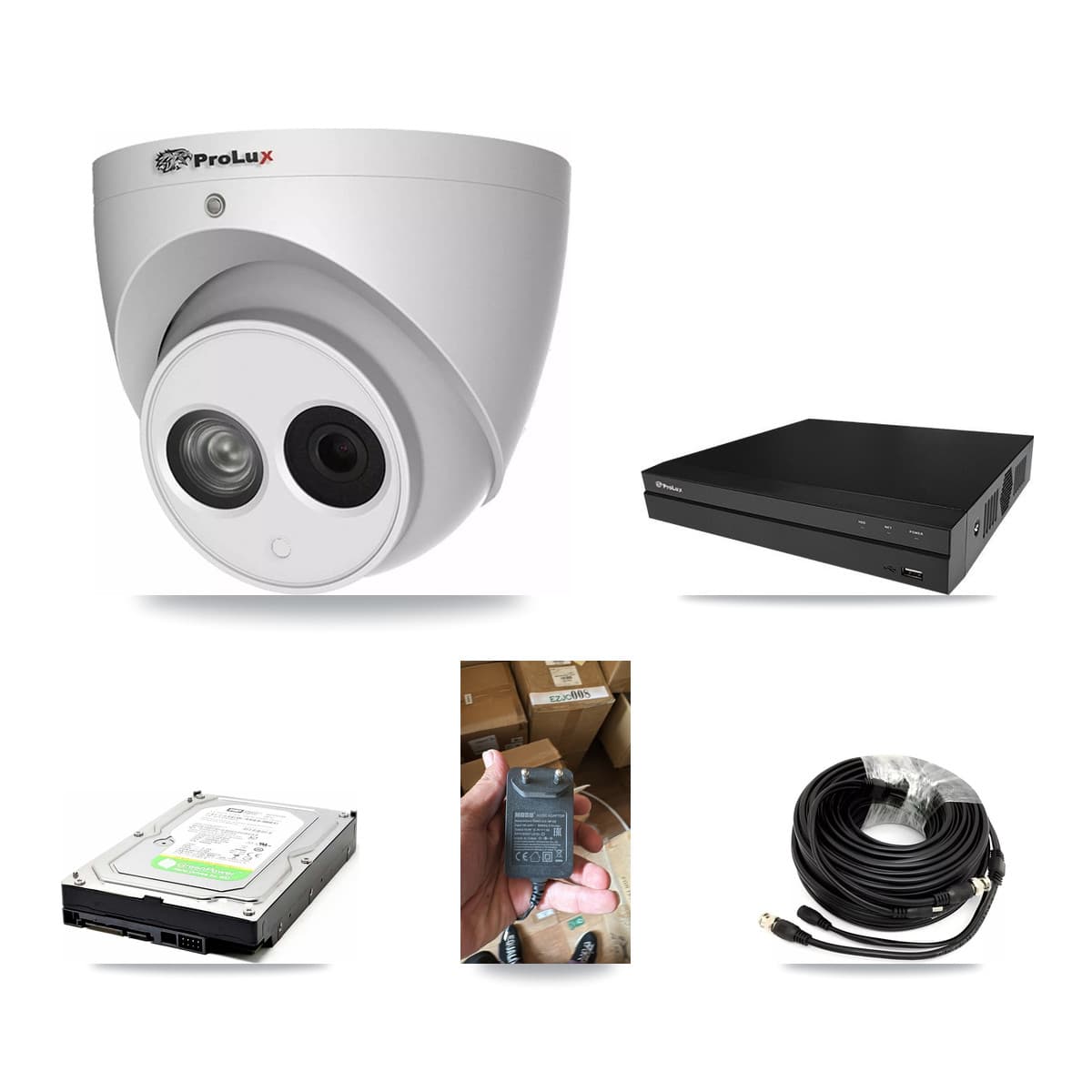 Prolux 8-Channel 4MP CCTV Kit — 1 Turret Camera + 1TB Recording (PXD-5208AN Recorder)