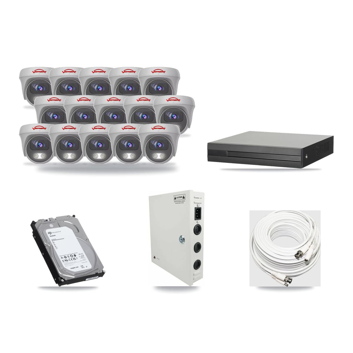 16-Channel 5MP CCTV Kit — 15 Viper Cameras + 6TB Recording - Image 1