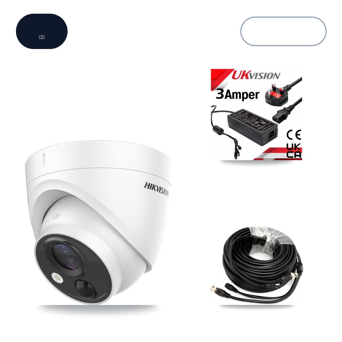 Hikvision & Prolux 8-Channel 5MP CCTV Kit — 4 DS-2CE71H0T Turret Cameras + 6TB Recording (PXD-5208AN Recorder)
