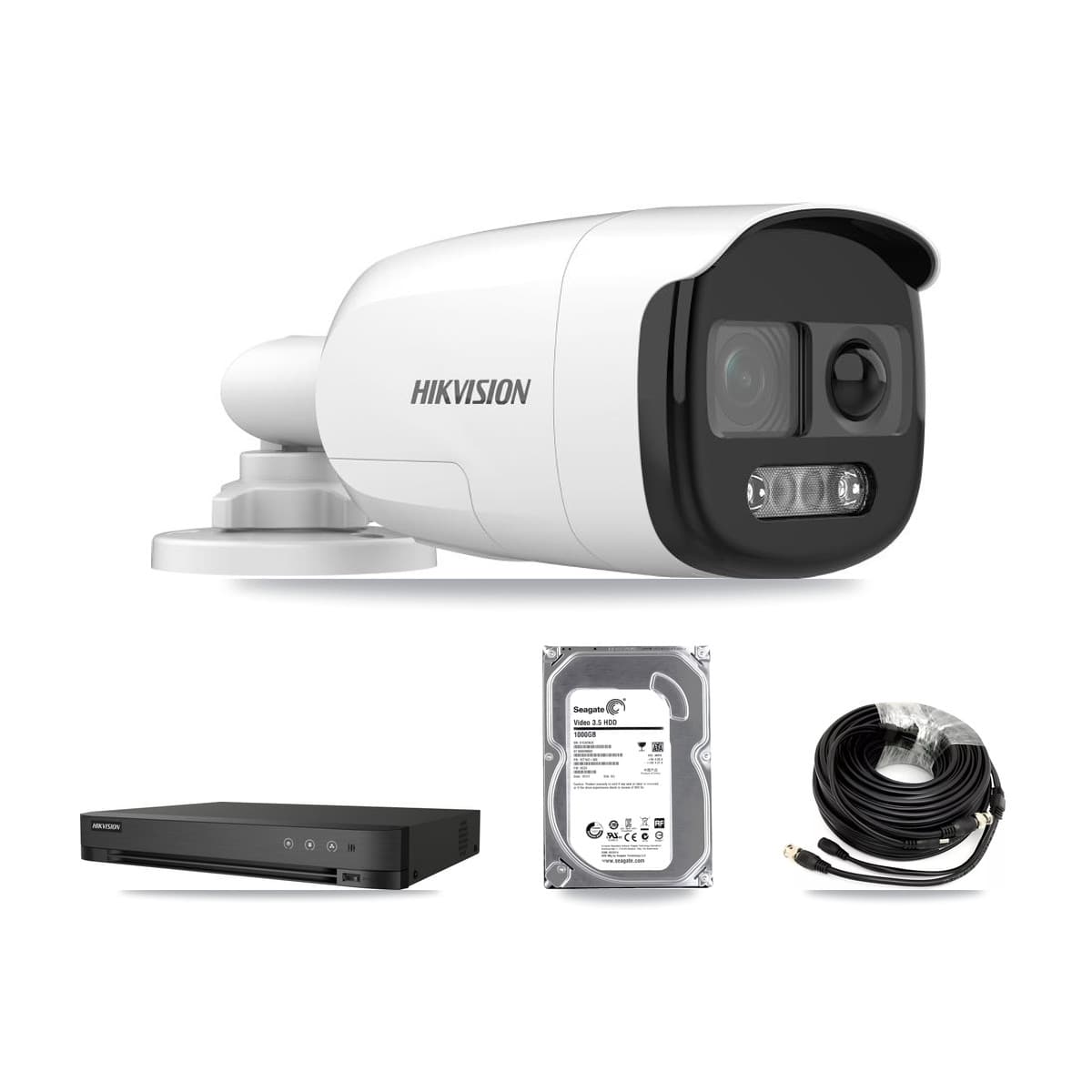 Hikvision 4-Channel 5MP CCTV Kit — 3 DS-2CE12KF3T Bullet Cameras + 1TB Recording - Image 1