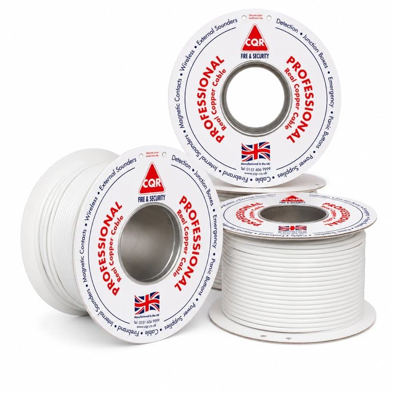 CQR 8 Core LSF Low Smoke Full Copper Alarm Cable 100m – White (CAB8/WH/LSF/100M)