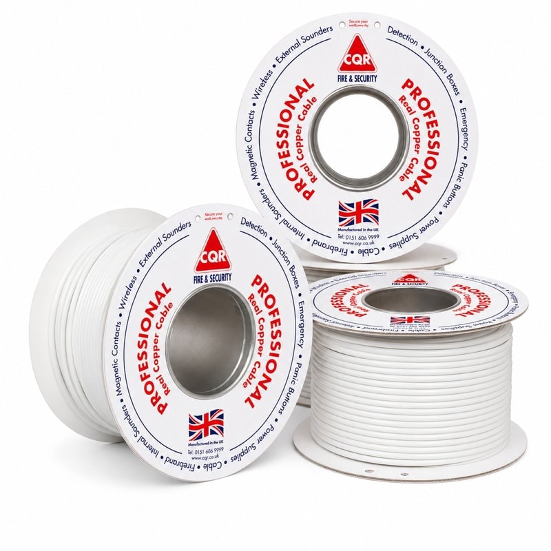 CQR 8 Core LSF Low Smoke Full Copper Alarm Cable 100m – White (CAB8/WH/LSF/100M)